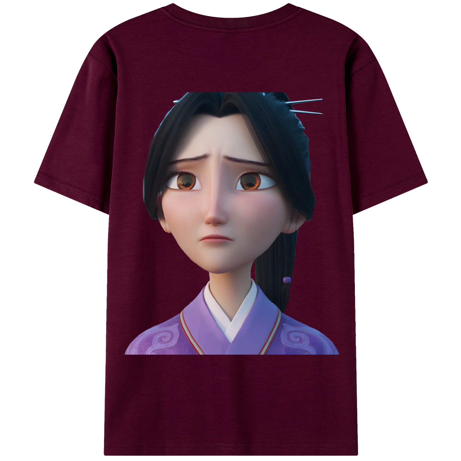 （画像用） Ne Zha 2 ナタ 魔童の大暴れ レディース半袖Tシャツ(バックプリント)